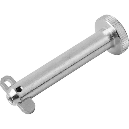 Locking Pin With Flat Head, With Folding Latch, D1=6 L=40, Steel